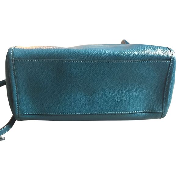 Coach Mini Bennett Teal Satchel/ Crossbody Handbag - Picture 3 of 9